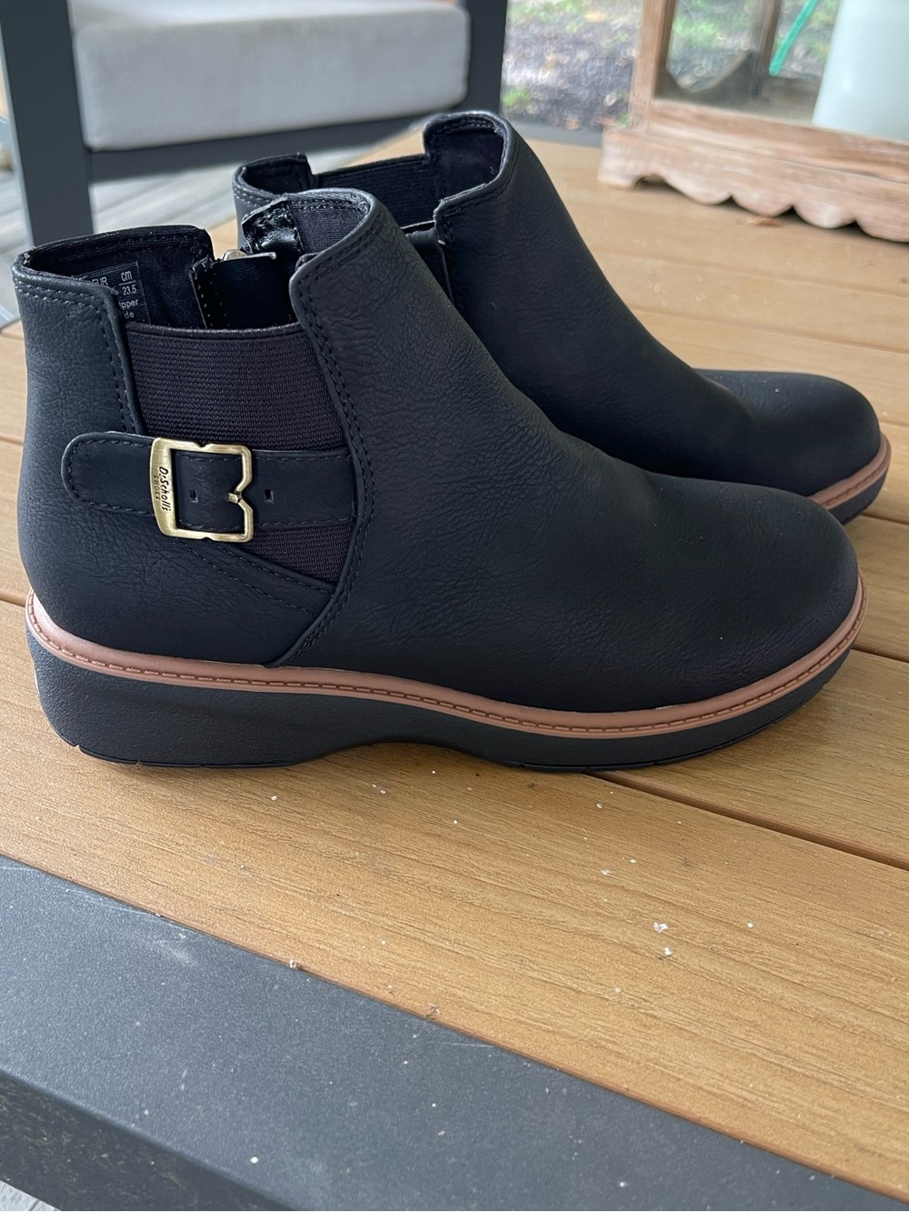 Dr Scholl’s NWOT Women’s Classic Black Chelsea Ankle Boots with Buckle